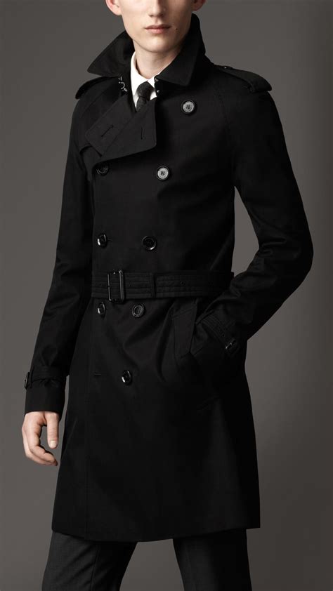 black trench coat mens burberry|burberry gabardine trench coats men's.